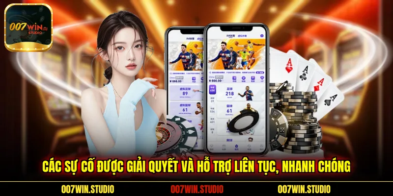 Các sự cố được giải quyết và hỗ trợ liên tục, nhanh chóng